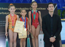 Bakıda qadın idman gimnastikası üzrə akrobatların çoxnövçülükdə yarışı başa çatıb. Azərbaycan, 4 dekabr 2015